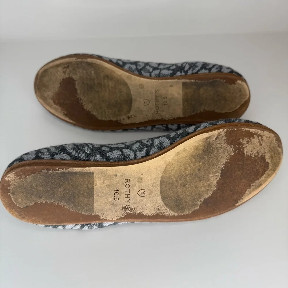 Rothy’s The Merino Wool Haze Spot Pink & Gray Slip On Flats Women’s Size 10.5
